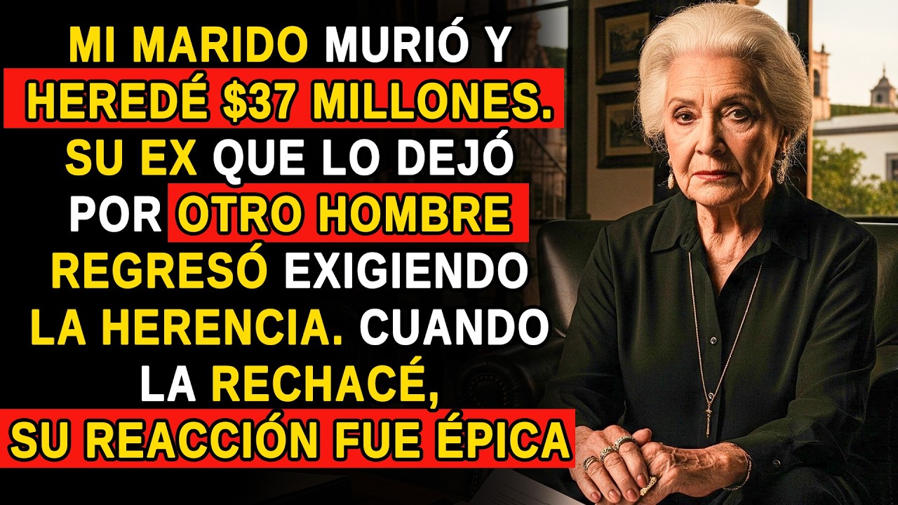 MI MARIDO MURIÓ Y ME DEJÓ $37M. SU EX ESPOSA QUE LO DEJÓ HACE 10 AÑOS QUERÍA TODO. CUANDO ME NEGUÉ..