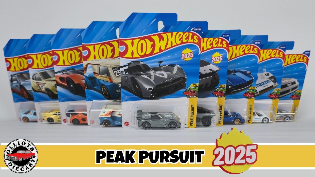 Hot Wheels Peak Pursuit 2025 - Including the New Casting McMurtry Speirling