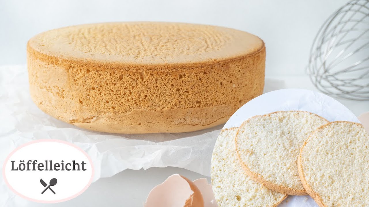 Biskuitboden Rezept - einfach selber machen - ergibt 3 Böden