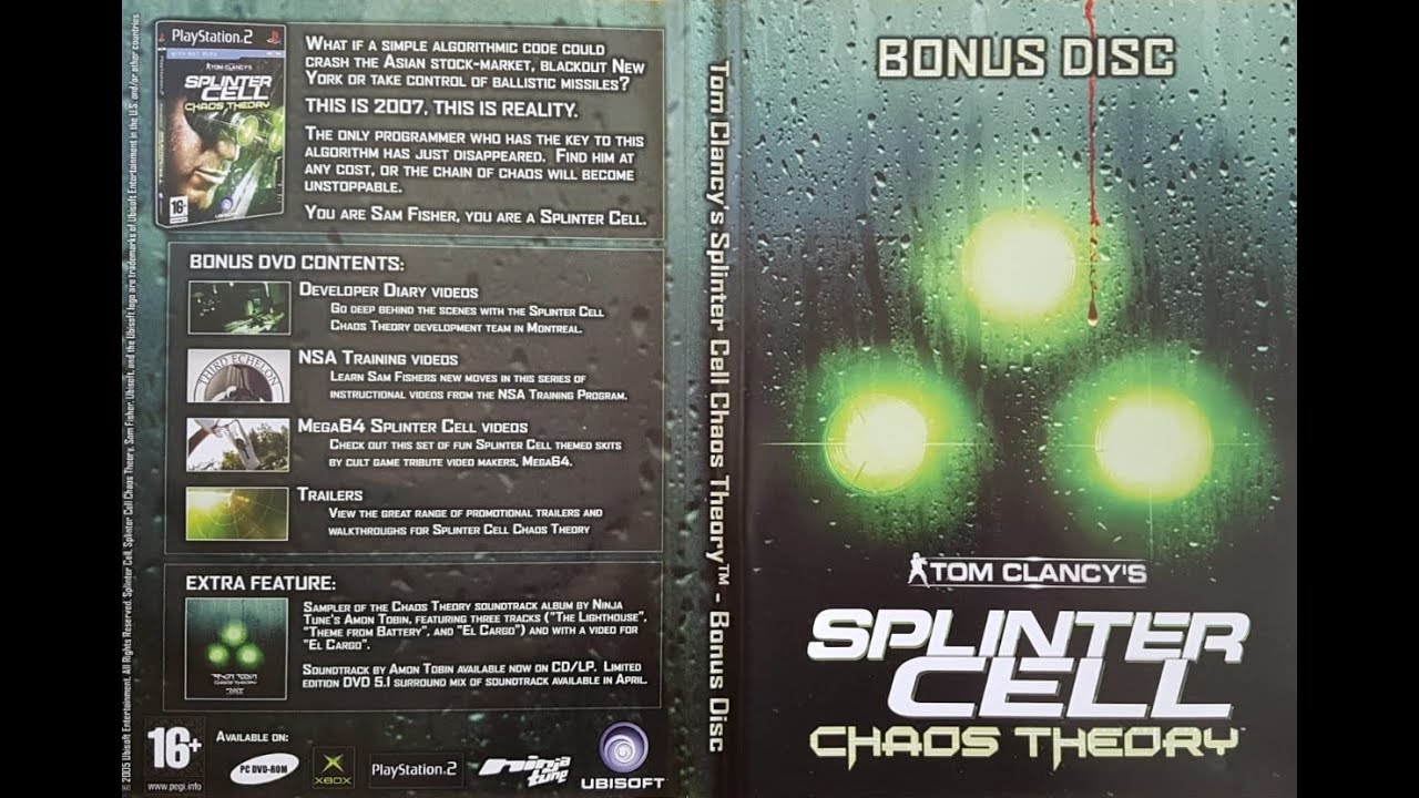 Splinter Cell Chaos Theory - Pre-Order Bonus DVD Content [Making of/Developer's Diary/Trailers]