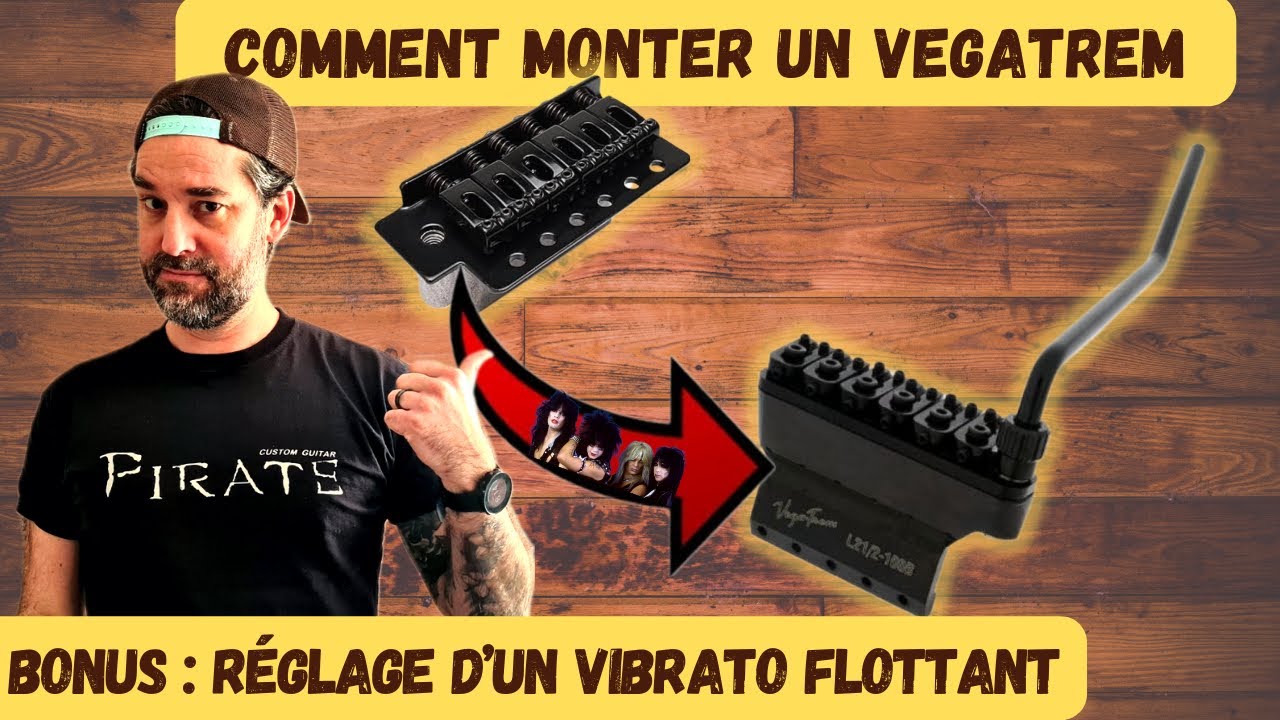 COMMENT monter un VEGATREM à la place d'un vibrato Vintage. BONUS : Réglage d'un VIBRATO FLOTTANT !
