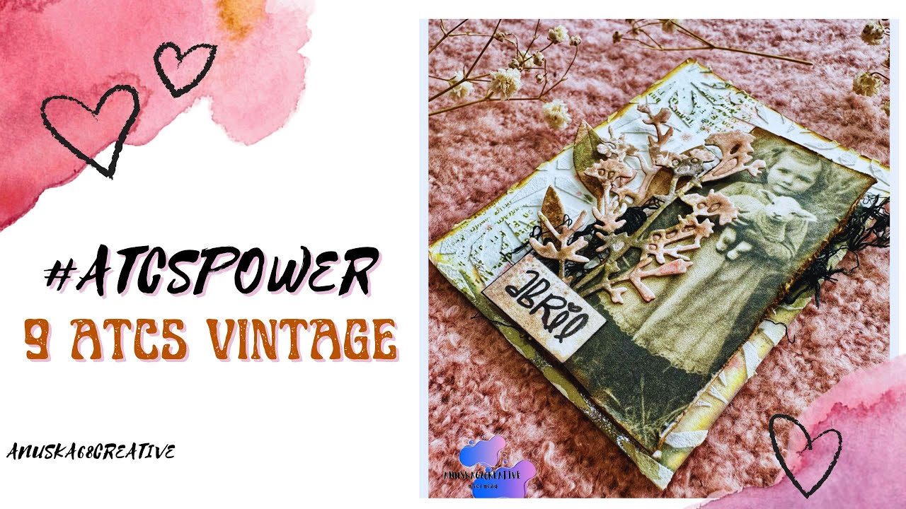 TUTORIAL: 9 ATC'S VINTAGE CON @lindysgang #atcspower #mixedmedia