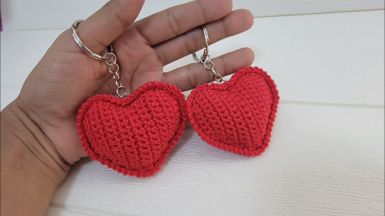 Como Realizar Llavero Corazón a Crochet / Tutorial Paso a Paso / Fácil y Rápido / Para Principiantes
