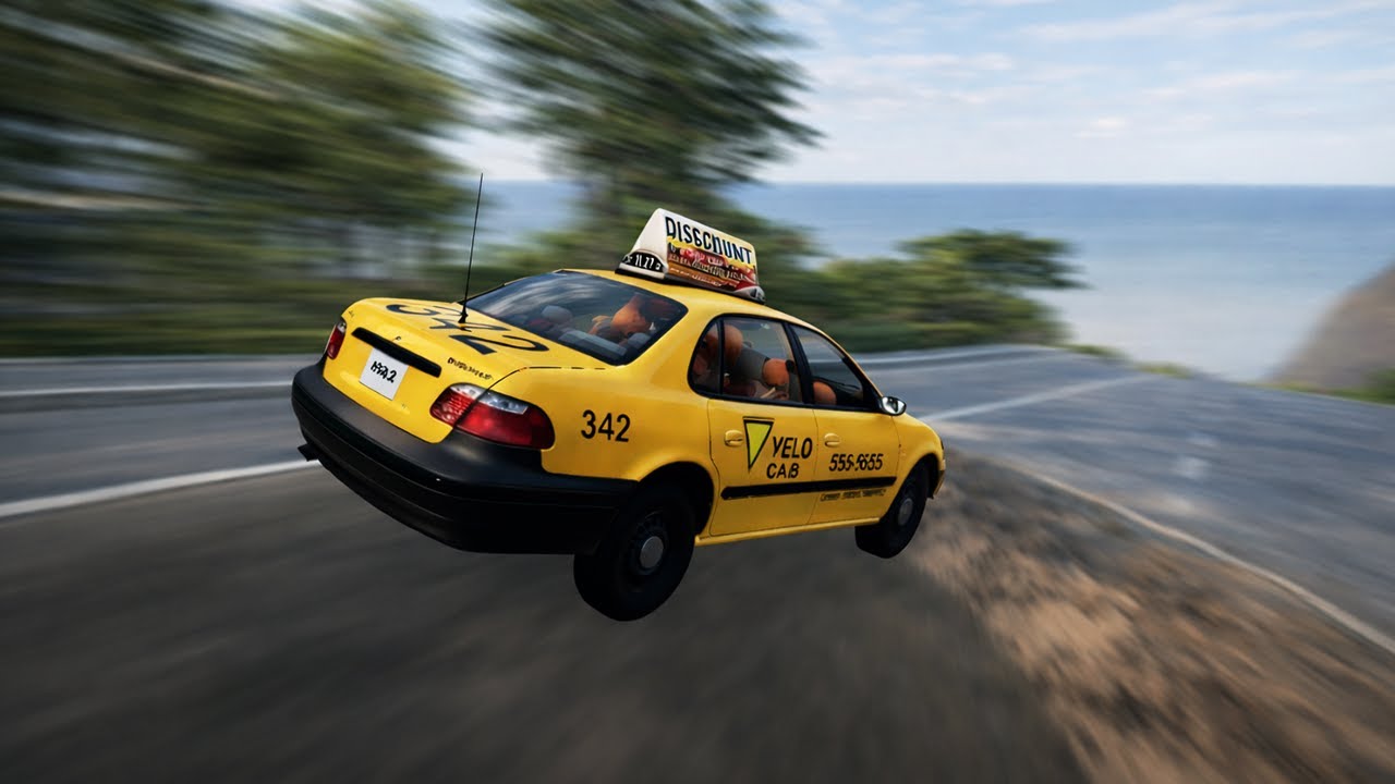 INSANE NO BRAKES RUN – Full Throttle Downhill Chaos & Epic Crashes | BeamNG.drive #1