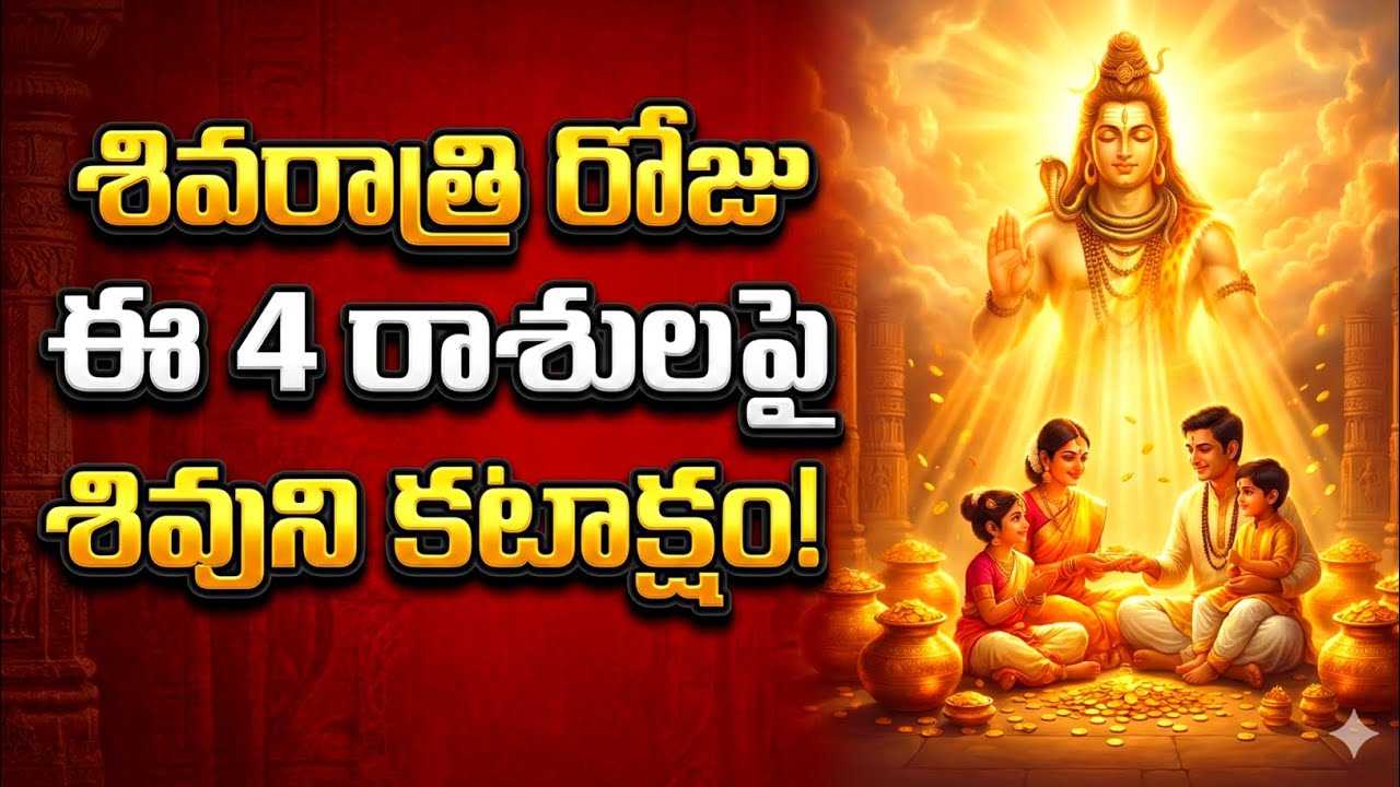 శివరాత్రి రోజు ఈ 4 రాశులకు శివుని కటాక్షం – అదృష్టం మారే సమయం! #mahashivratri 