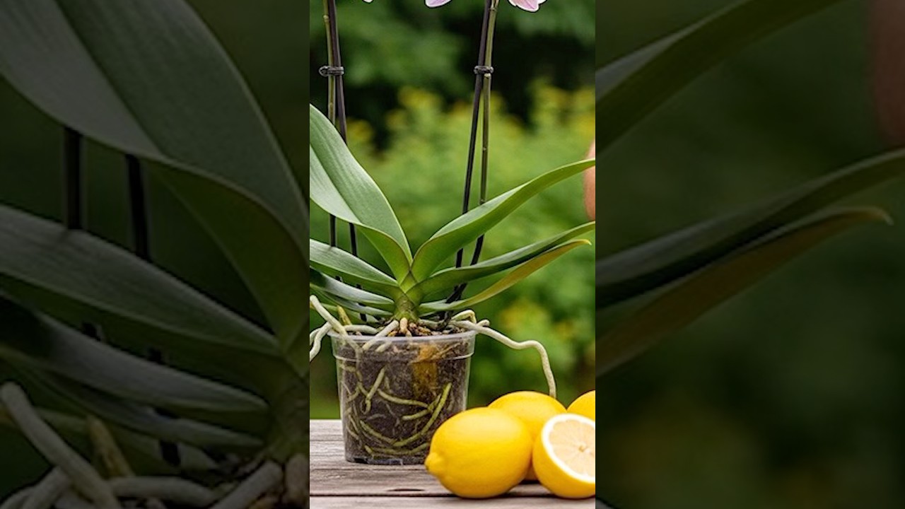 You only need 1 lemon! And the orchid blooms like crazy all year round! #orchid #plants #shorts