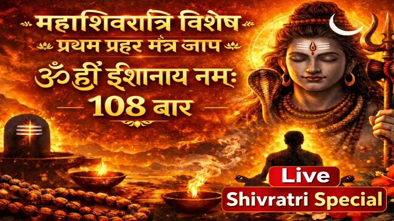 ⚡ “LIVE Shivratri Special”  : प्रथम प्रहर मंत्र for Wealth, Peace & Power🔥