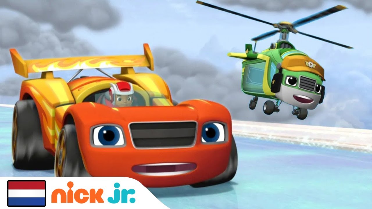Blaze en de Monsterwielen | Blaze's Sky Track Adventure! | Nick Jr. Nederlands