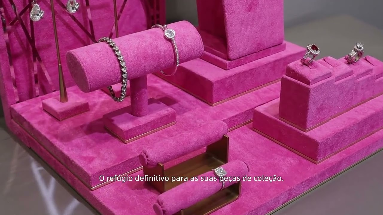 Caixa presente para conjunto de joias de casamento