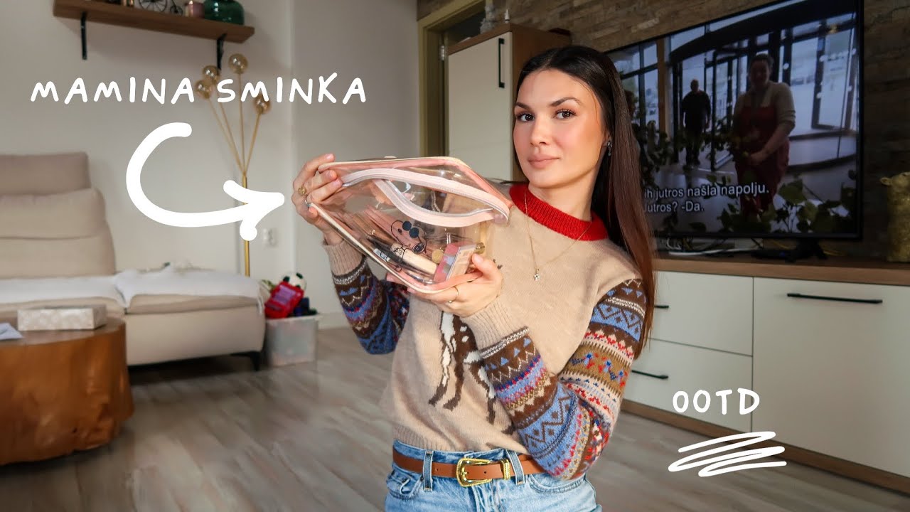 Sminkam se sa maminom sminkom+odevna kombinacija/ GRWM 🫶🏼