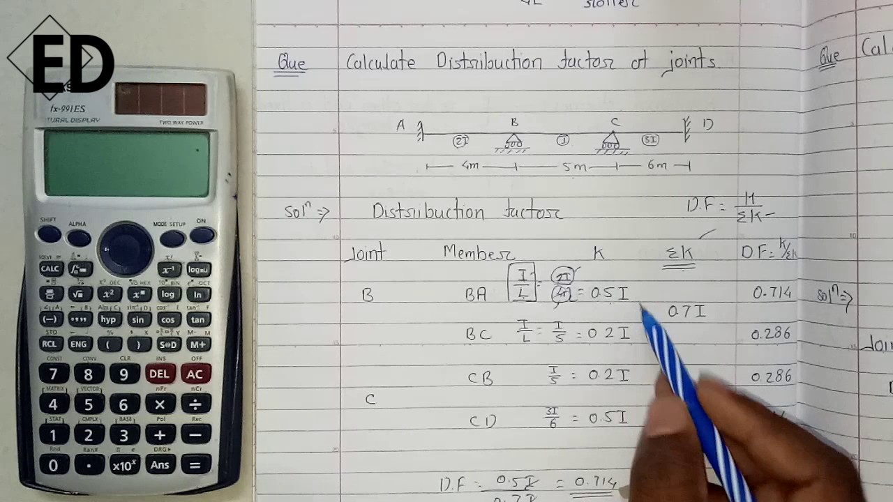 How to calculate distribution factor for a joint.