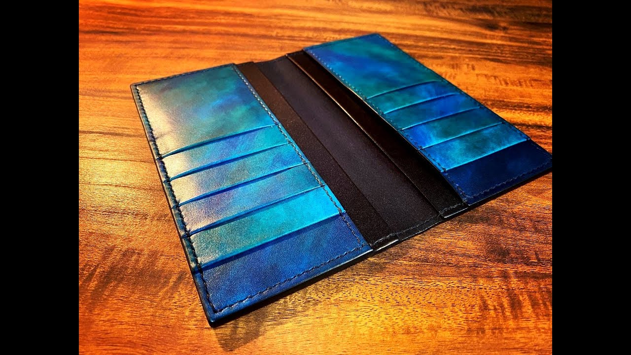 レザークラフトで染色長財布を作る