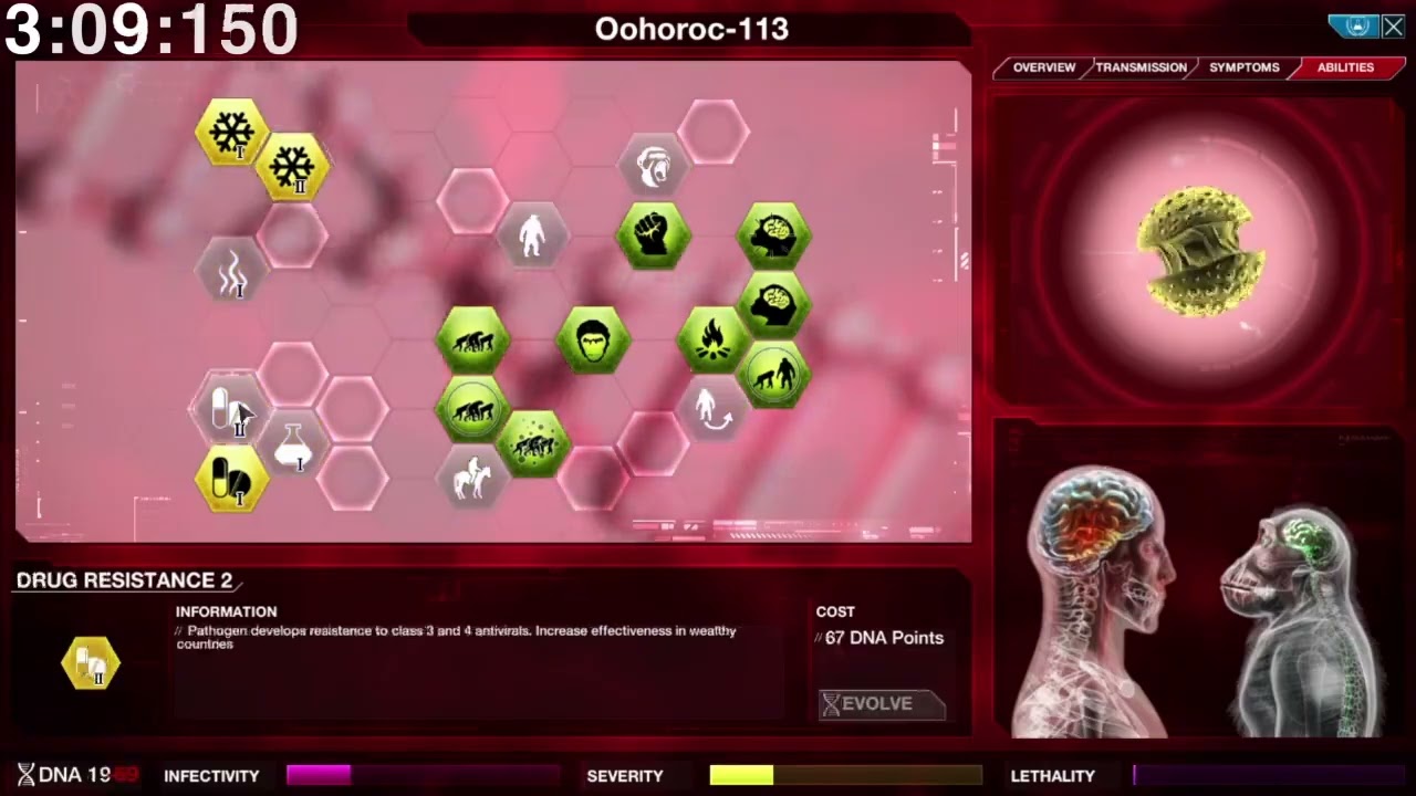 Plague Inc: Evolved Simian Flu% Mega Brutal 5:34.766 [World Record.]