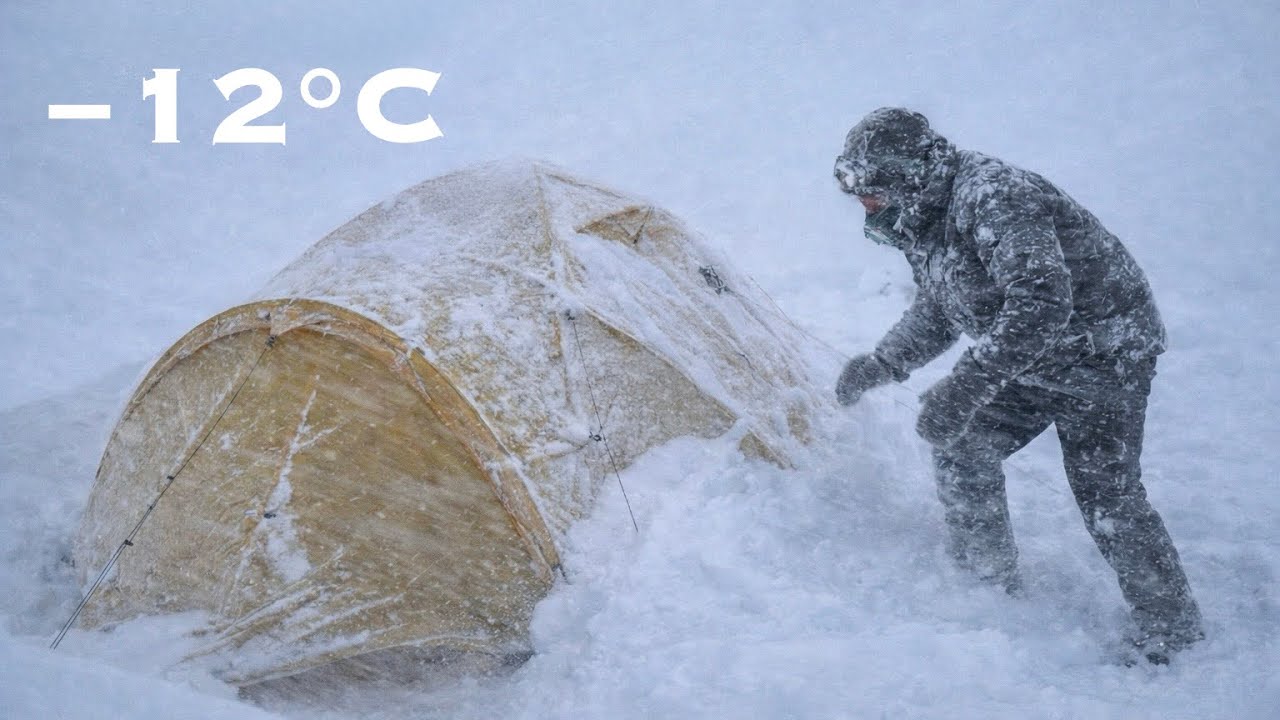 Alone in a Deadly −12°C Blizzard ❄️ | Extreme Winter Survival Camping