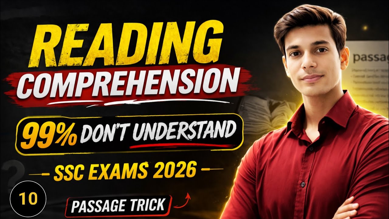 Reading comprehension for SSC MTS, CHSL, CGL, CPO, STENO ( part 10 ) _ reading and comprehension