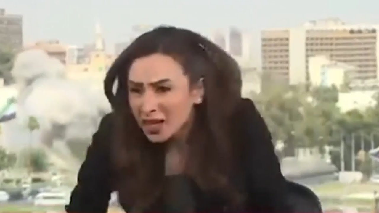 Terrifying moment Syrian broadcast gets interrupted by fatal Israeli airstrikes