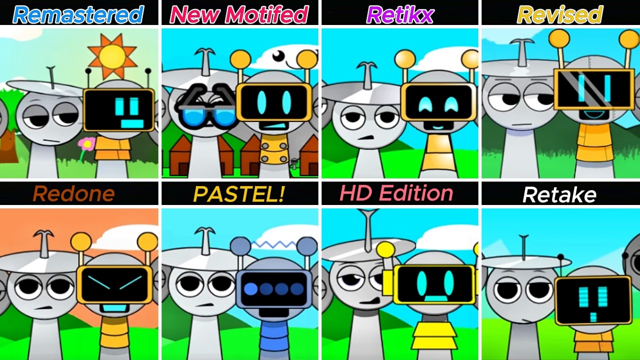 Mix all Clukr & Fun Bot  in Sprunki Incredibox | Sprunki Retake Remastered and Sprunki New Motifed ,