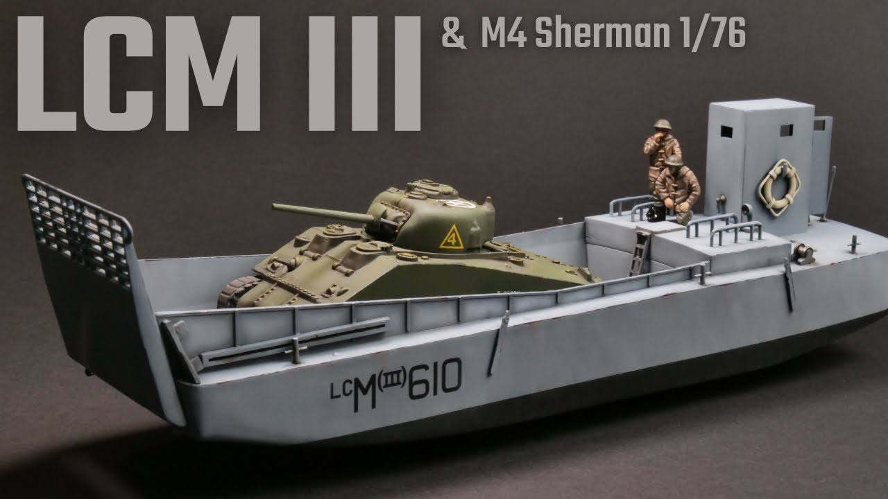 I Built a Vintage Airfix WWII Landing Craft & Sherman Kit in 1/76 Scale | RWO Models