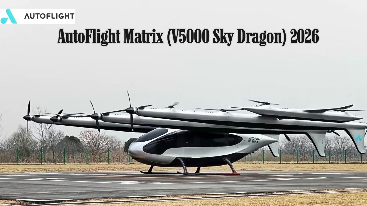 Первый в мире 5-тонный eVTOL! ✈️ Успешный переходный полет с системой AutoFlight Matrix (V5000)!
