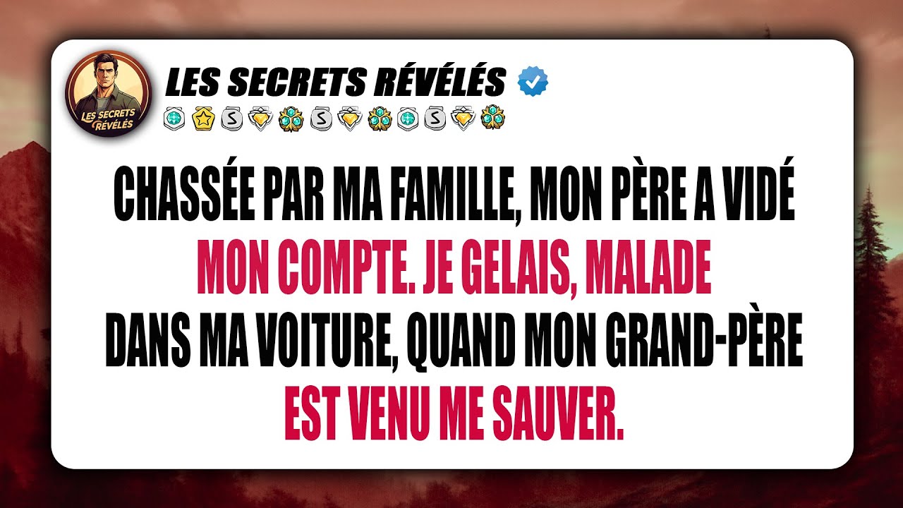 Chassé par mon père, j'ai failli geler dans ma voiture jusqu'à ce que grand-père me sauve.