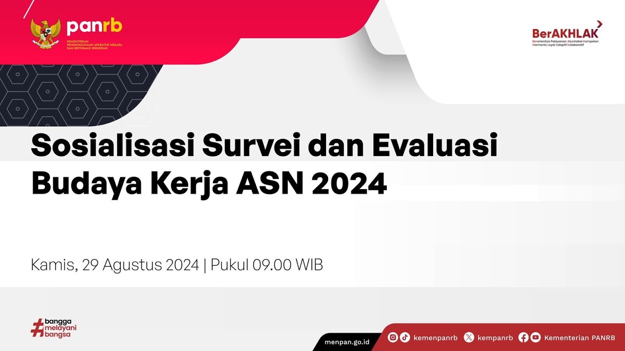 Sosialisasi Survei dan Evaluasi Budaya Kerja ASN 2024