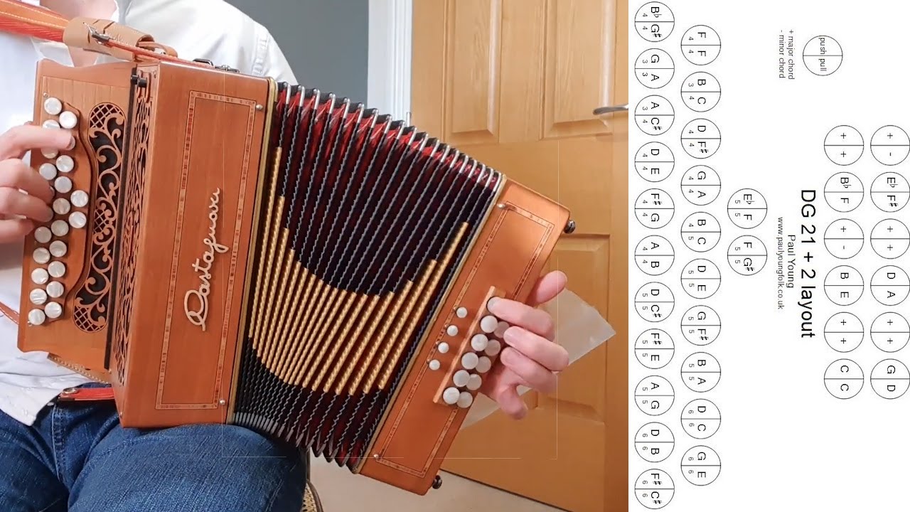 Castagnari 1914 - DG melodeon layout for playing in other keys (diatonic button accordion)