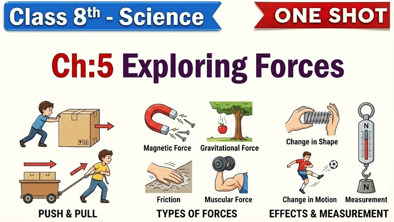 8th - Ch:5 Exploring Forces 💪 | Full Chapter | VIII-Science 🔬