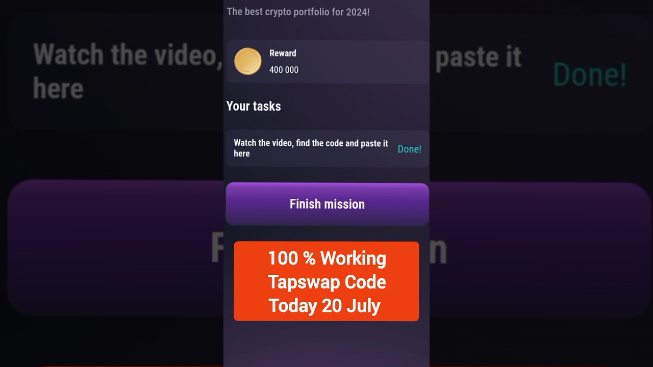 100 % Working Tapswap Cinema Code 20 July #tapswap #tapswapairdrop