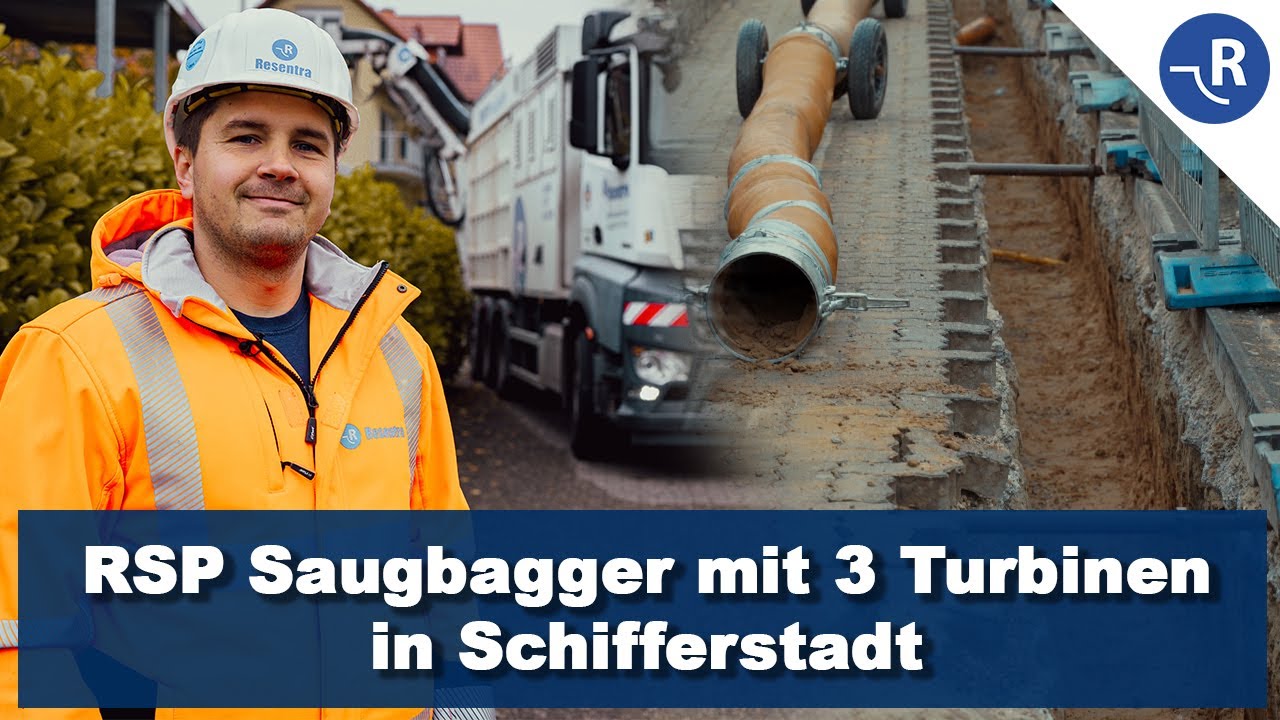 RSP Saugbagger mit 3 Turbinen bei der Erneuerung von Öl & Stromkabeln | Resentra GmbH