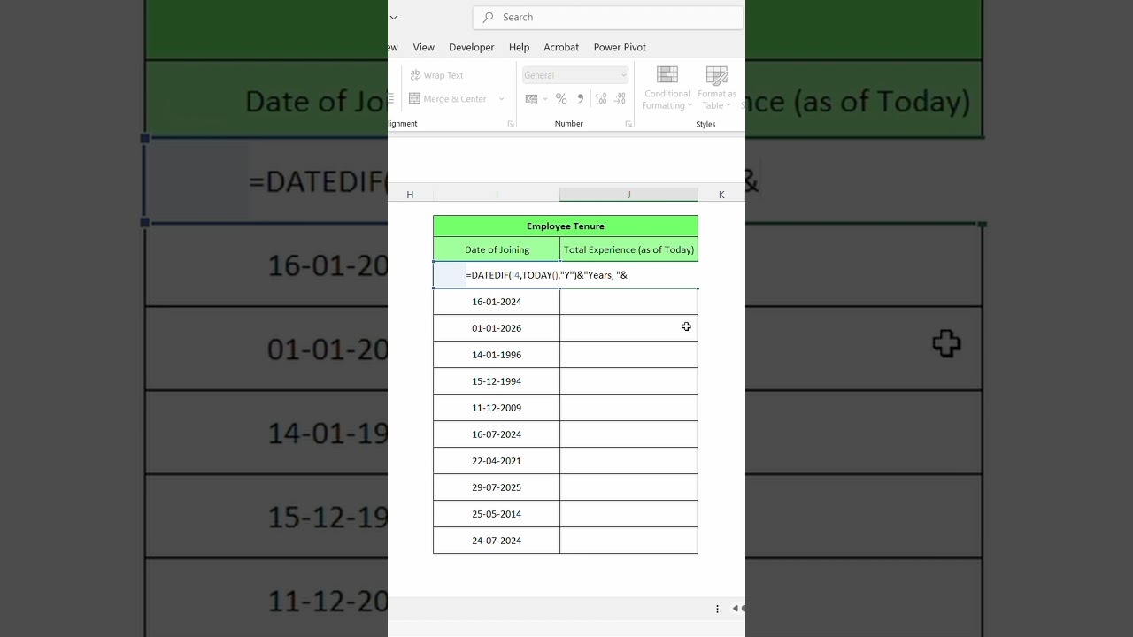Calculate Years, Months & Days in Excel (1 Simple Formula)