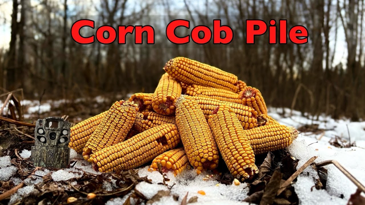 Leaving a PILE OF CORN COBS in the Woods. Here's what happens! Trail Camera