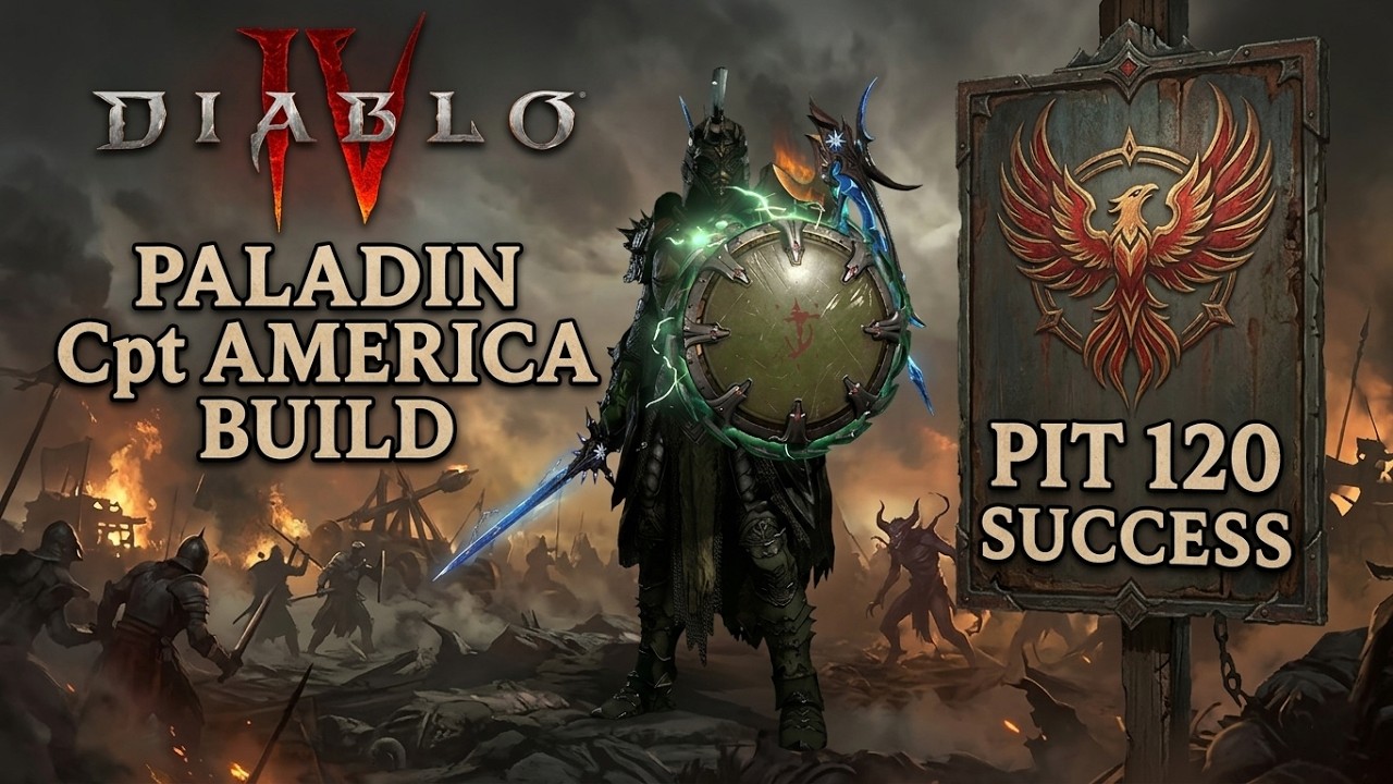 Diablo 4 - Cpt America Paladin build  | Pit 120 Success | Eternal (non season)