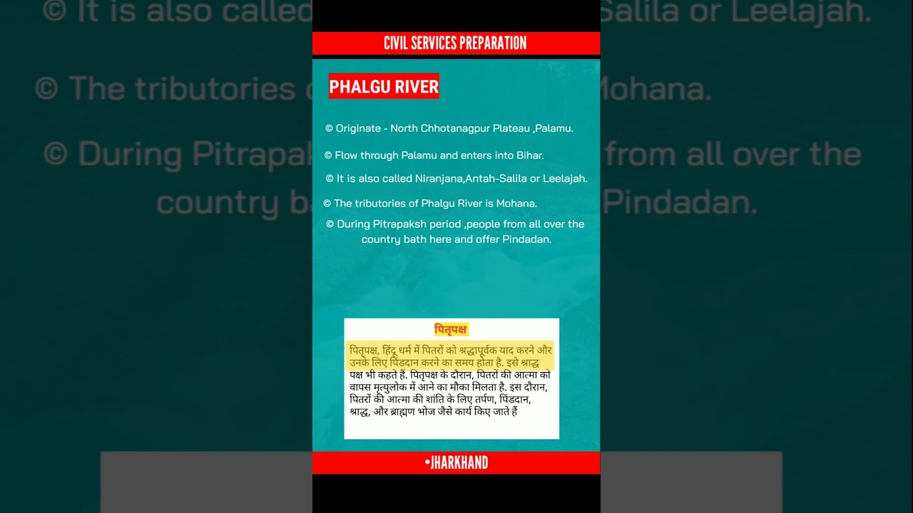 RIVER OF JHARKHAND || RIVER PHALGU ||#facts #jharkhand #riverphalgu#trending#pitripaksha