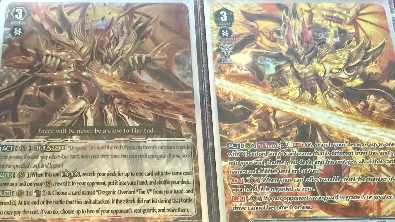 Cardfight Vanguard Dragonic Overlord The X Premium Deck Profile.