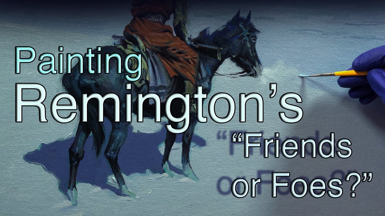 Frederic Remington, Friends or Foes? Oil Painting Study