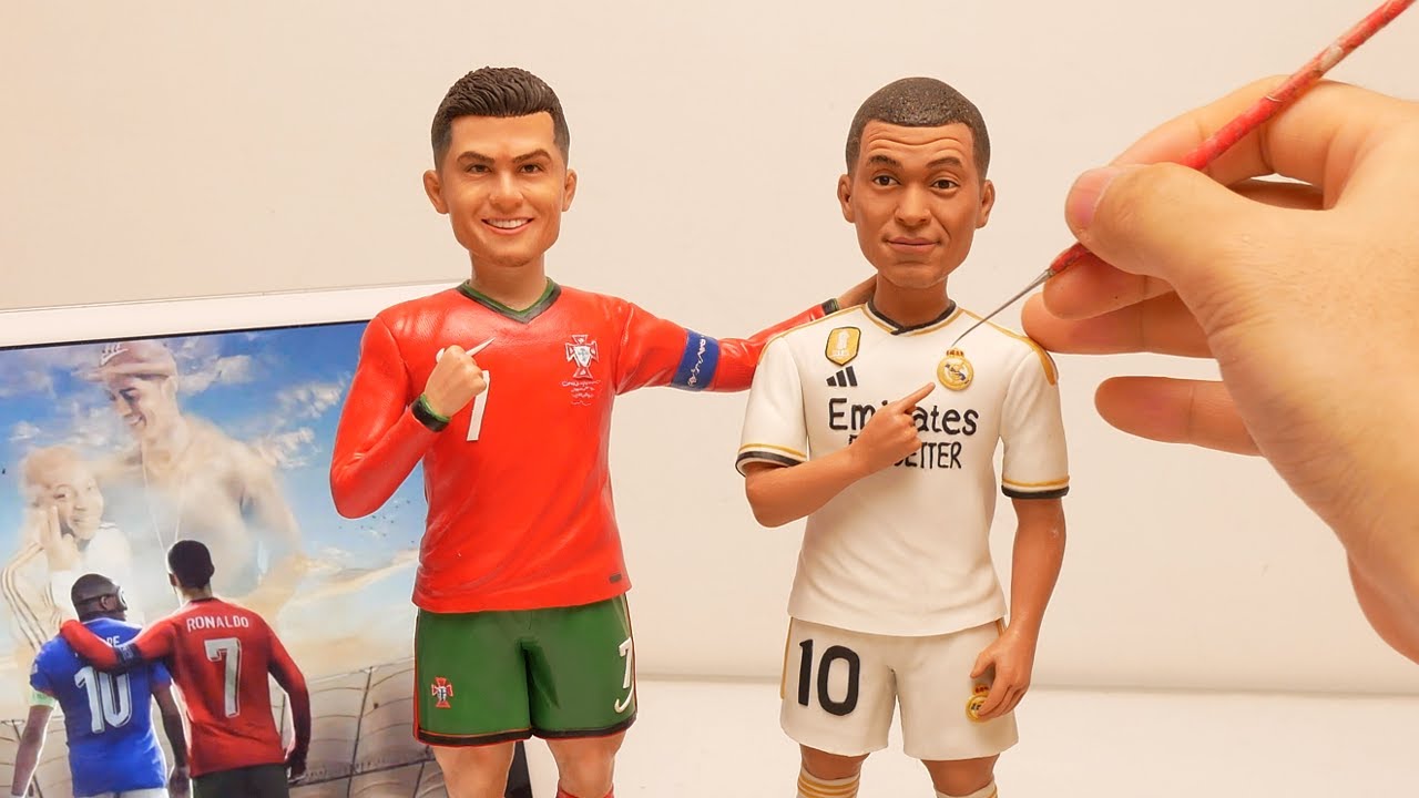 EURO 2024 Ronaldo、Mbappe、Modric、Kroos Sculpture， the full figure sculpturing process .
