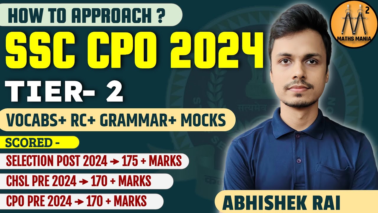 SSC CPO TIER-2 2024 MASTEPLAN | DETAILED VIDEO | MATHS MANIA