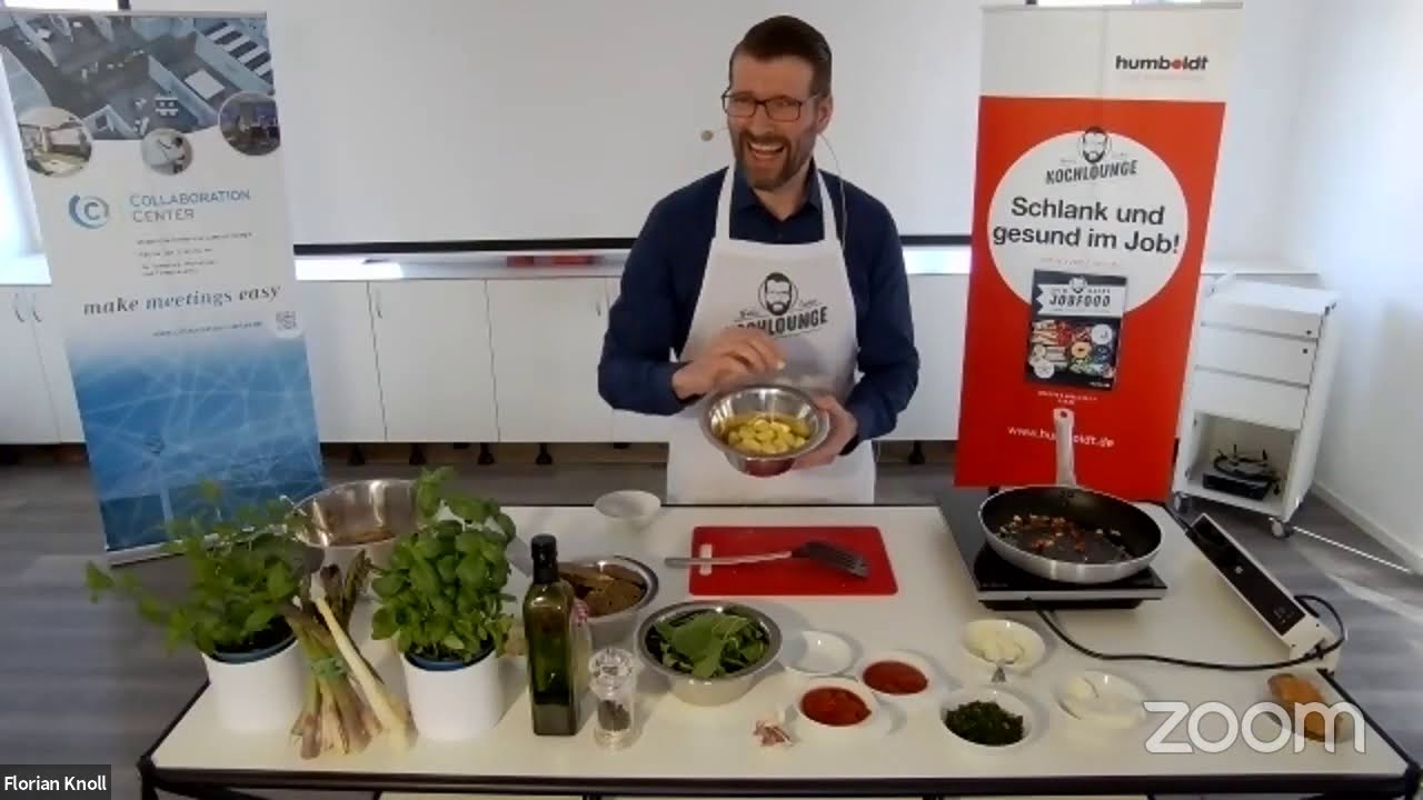 Gesund Essen zur St&auml;rkung des Immunsystems und im Homeoffice &ndash; Kochshow mit Sven Bach