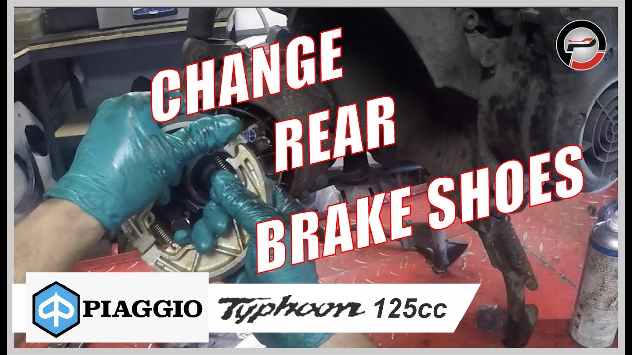 Piaggio Typhoon 125cc How to Change the Rear Brake Shoes