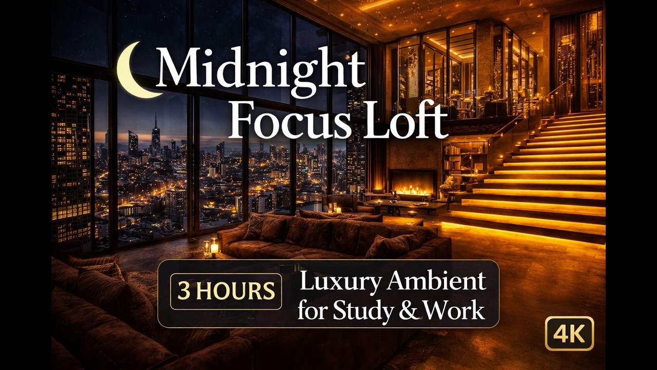 Deep Focus Music for Work 🌙 3 Hours Study & Productivity (No Distractions)