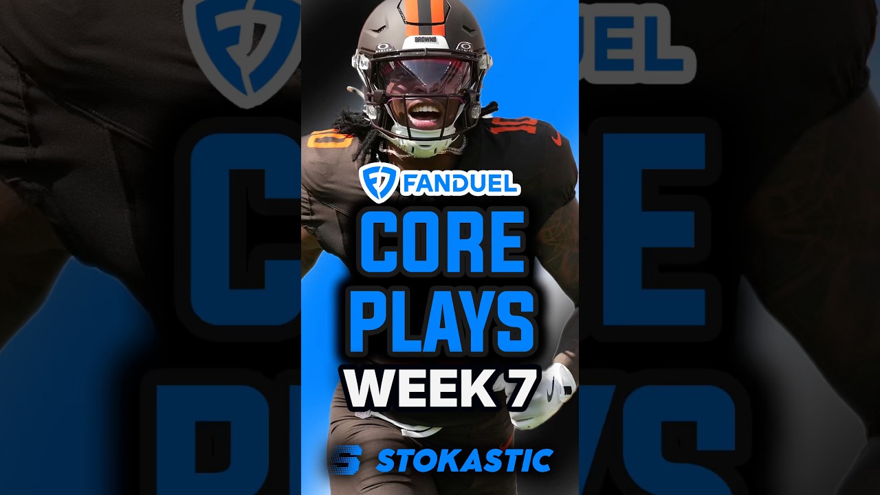FanDuel NFL DFS Week 7 Core Plays | Sunday 10/19/2025 DFS Picks