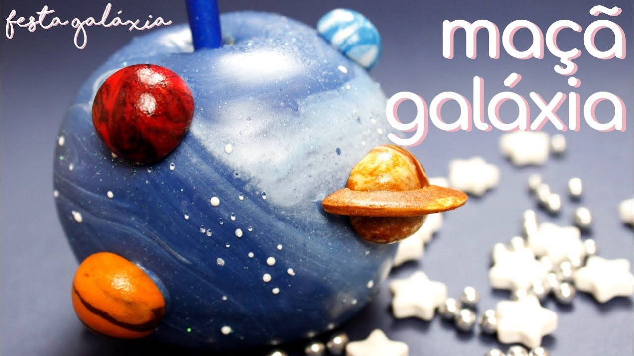 MAÇÃ DECORADA GALÁXIA | FESTA DE GALÁXIA • Petit Gatô