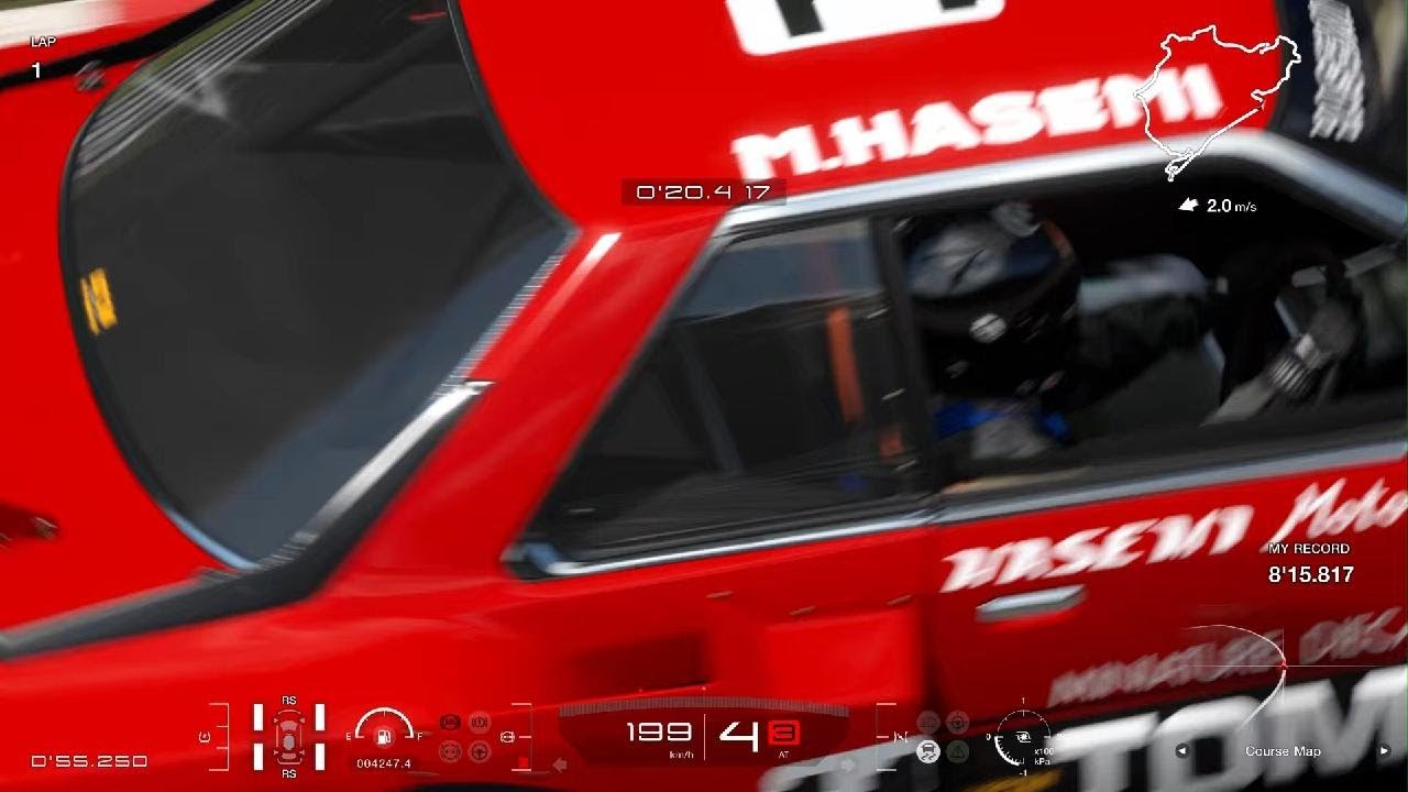 グランツーリスモ 7_3月15日シルエット兄貴,ニュルルンルン逆走タイムアタックチャレンジ