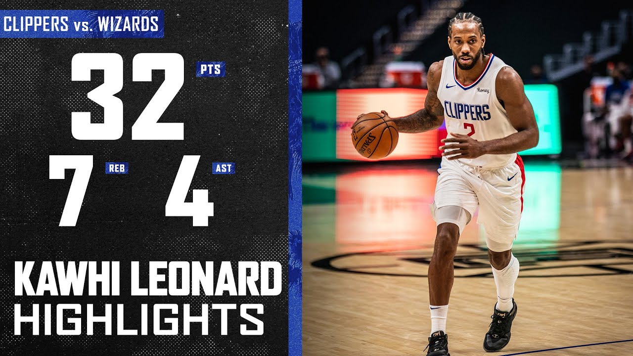 Kawhi Leonard (32 PTS) Went to Work vs. Washington Wizards | LA Clippers