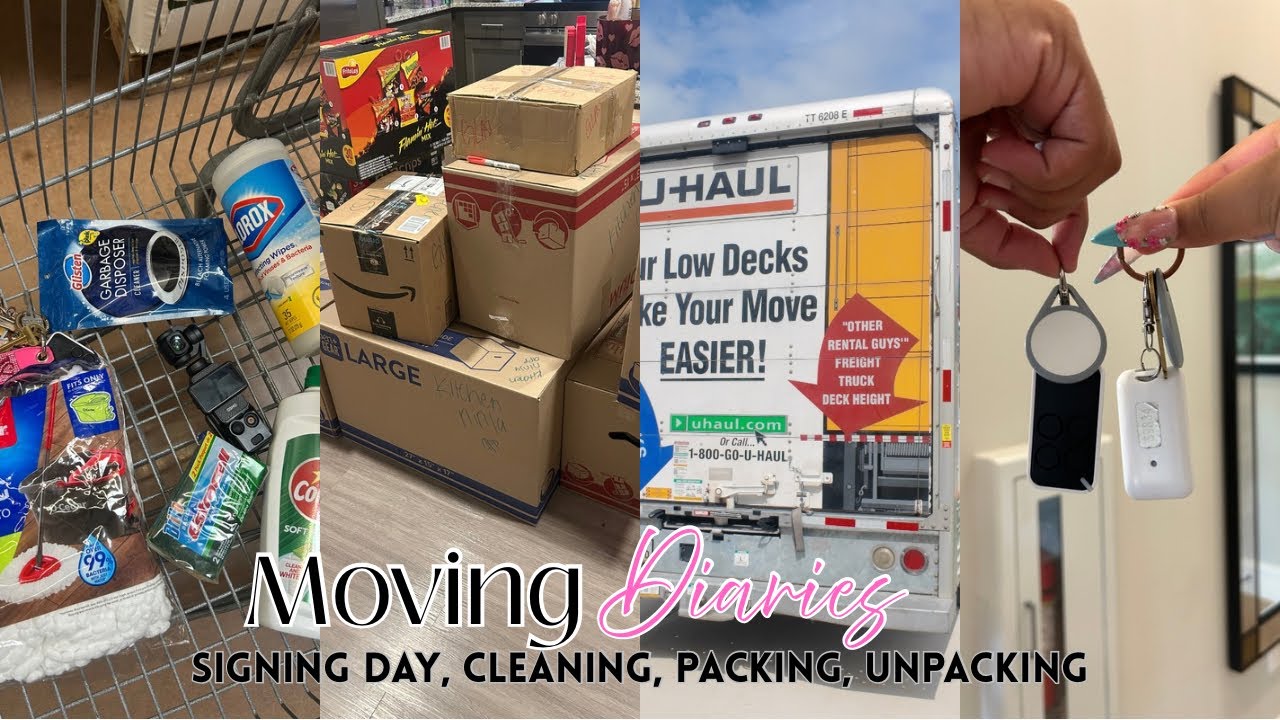 Дневники переезда, эпизод 1 | Экскурсия по дому, день подписания, уборка, переезд, упаковка