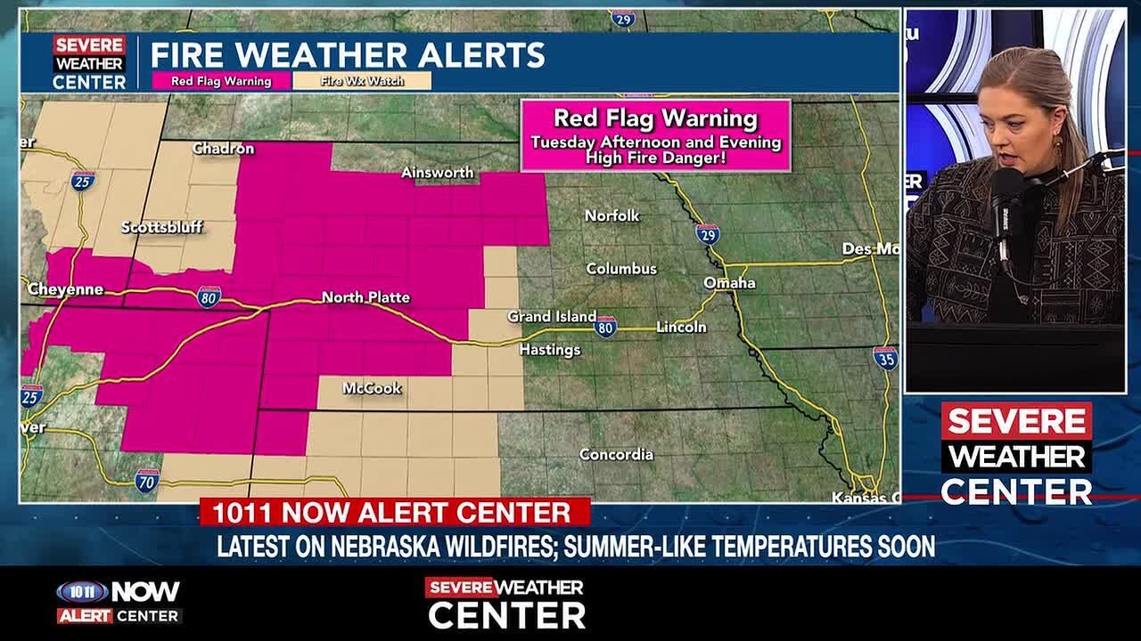 Latest on Nebraska wildfires; summer-like temperatures soon
