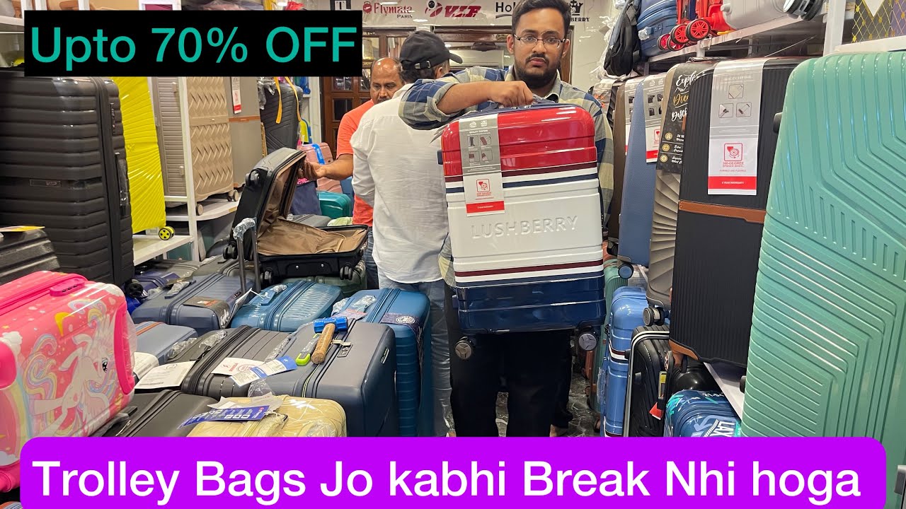 Luggage Trolley Bags Wholesaler & Retailer | Trolley bag market in Mumbai | Bag market
