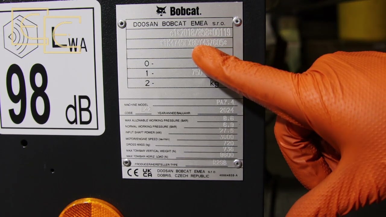 Reading Data Plates - Doosan Bobcat Portable Compressors