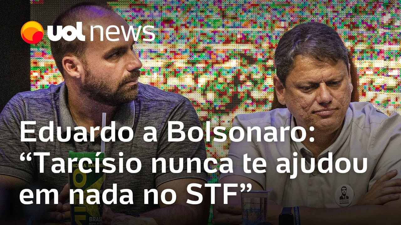 Eduardo critica Tarcísio para Bolsonaro: 'Nunca te ajudou em nada no STF'; veja prints de mensagens