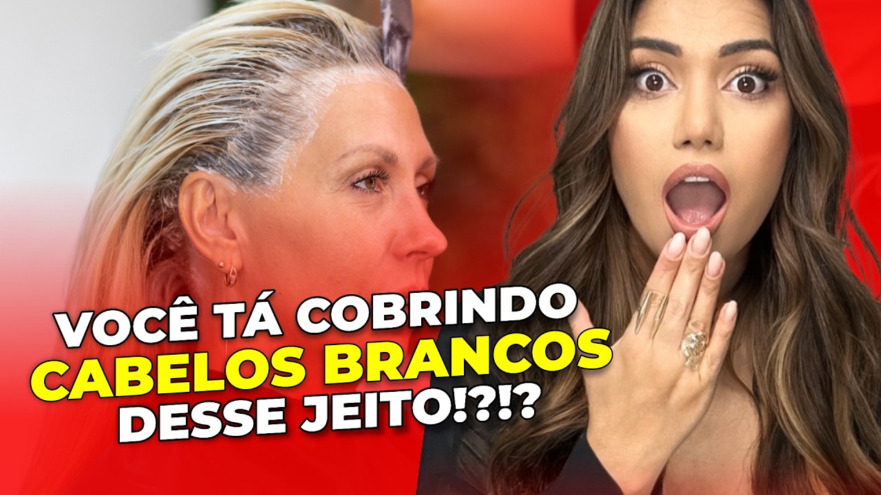 Como fazer COBERTURA DE BRANCOS. Passo a passo de como cobrir o cabelo branco da cliente.